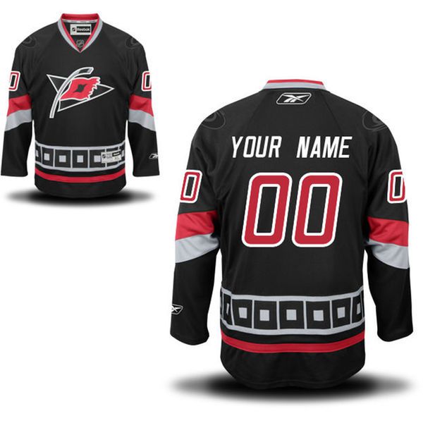 Reebok Carolina Hurricanes Men Premier Alternate Custom NHL Jersey - Black